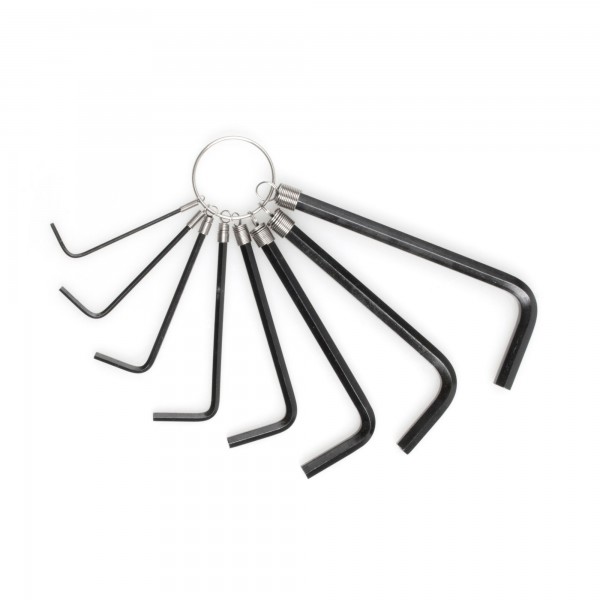 Llave allen carbono c/anilla 10pc.