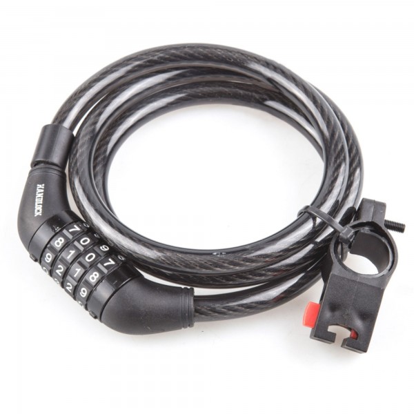 Candado bici comb. 10x650mm. azul