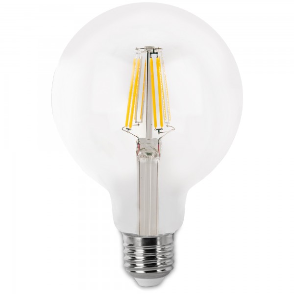 Bomb.led filam.globo  g80 clara e27 8w.f (caja de 6 unidades)