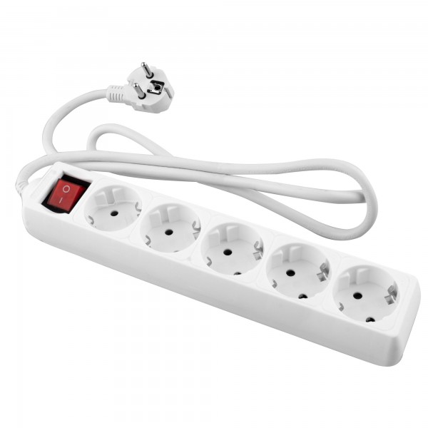 Base onlex blanca 5tomas cable/int.3mt