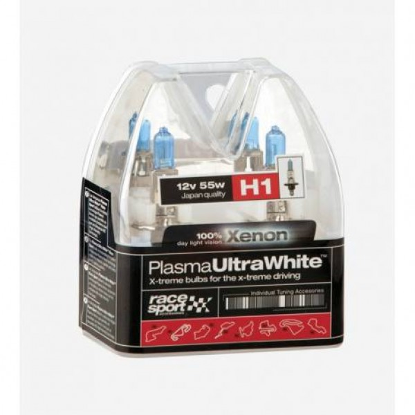 Estuche bombilla h1 "plasma" super blanca. 2 unidades. xenon