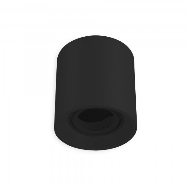 Aro superficie gu10 redondo negro (caja de 3 unidades)