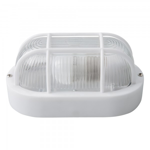 Aplique oval blanco ip54 e27 max40w