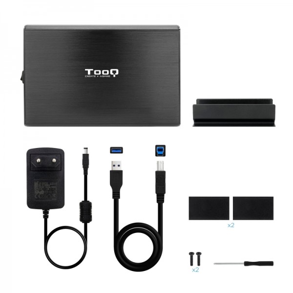 Tooq tqe-3531b caja hdd 3.5" usb 3.1gen1 negra