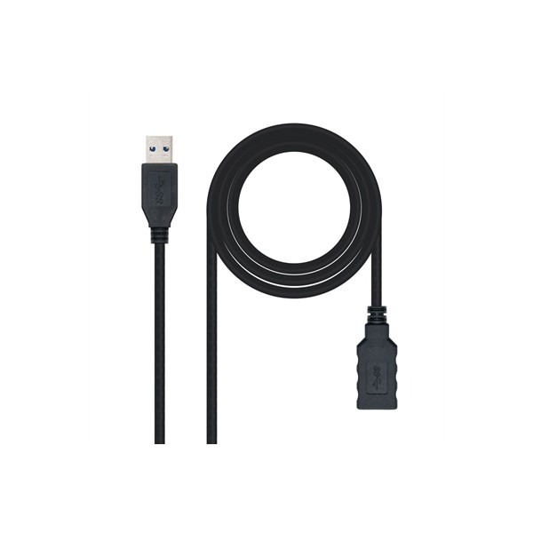 Nanocable cable usb 3.0 tipo a/m-a/h negro 1.0 m
