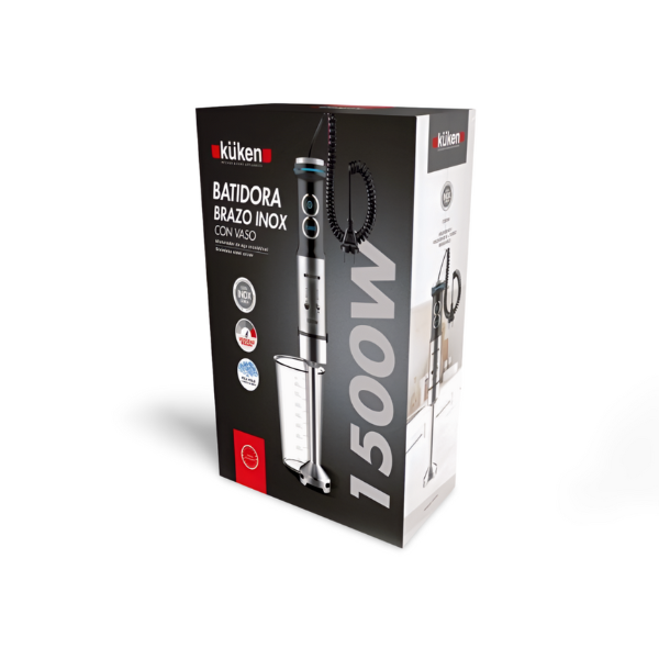 Batidora brazo 1500w. c/vaso kuken