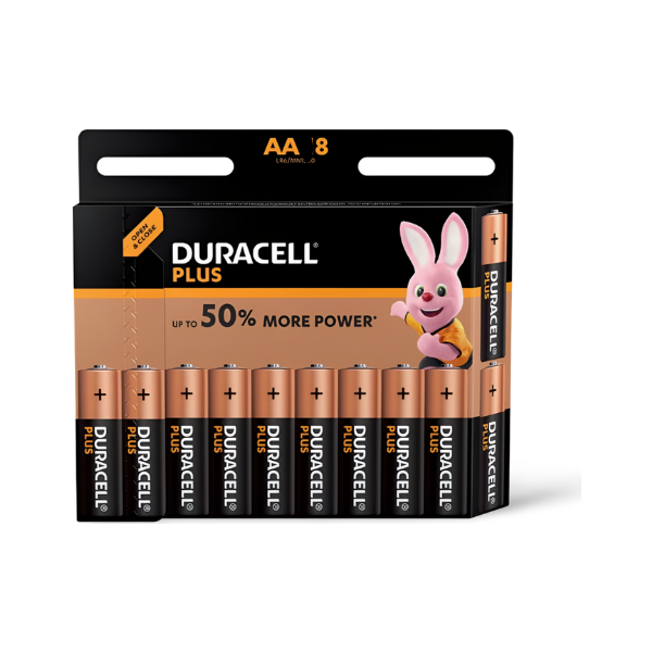 Duracell plus power pila alcalina aa lr6 blister*8
