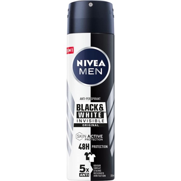 Nivea men black & white desodorante original 150ml vaporizador
