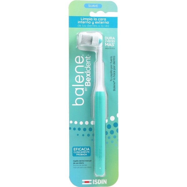 Cepillo Dental Adulto Balene By Bexident 1 Unidad Dureza Suave Color Aguamarina